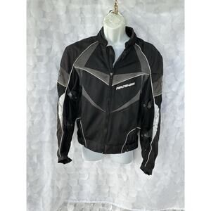 VTG Motorcycle Biker Men’s Medium Jacket Black Fully Padded Mesh Fieldsheer